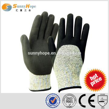 SUNNYHOPE Gants de travail résistant à la coupe HPPE avec de la mousse nitrile